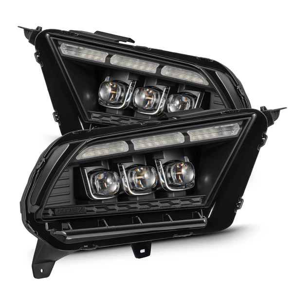 Fits 10-12 Ford Mustang MK II NOVA-Series LED Projector Headlights Black