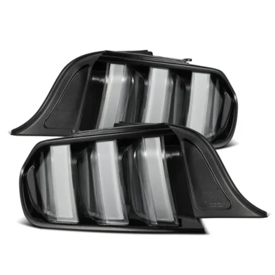 Fits 15-23 Ford Mustang NOVA-Series Prismatic LED Tail Lights Black-Clear
