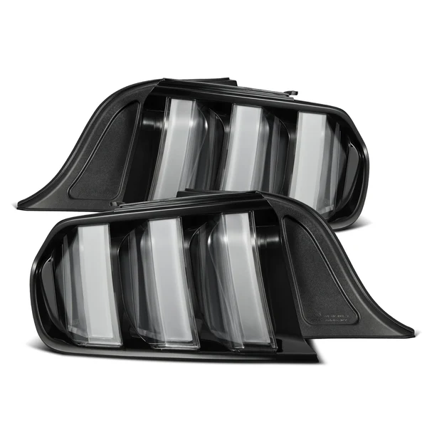 Fits 15-23 Ford Mustang NOVA-Series Prismatic LED Tail Lights Black-Clear