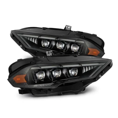 Fits 18-23 Ford Mustang MK II NOVA-Series LED Projector Headlights Alpha-Black