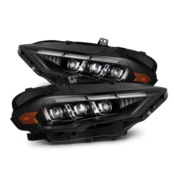 Fits 18-23 Ford Mustang MK II NOVA-Series LED Projector Headlights Black