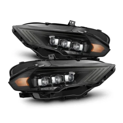 Fits 18-23 Ford Mustang NOVA-Series LED Projector Headlights Alpha-Black