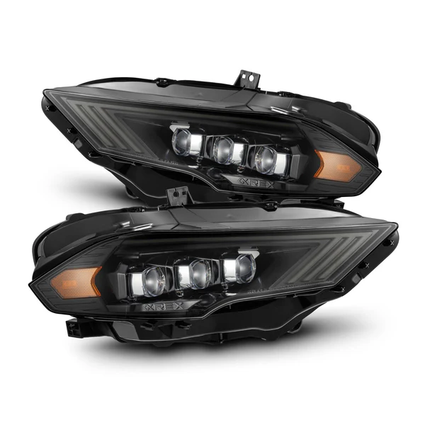 Fits 18-23 Ford Mustang NOVA-Series LED Projector Headlights Alpha-Black