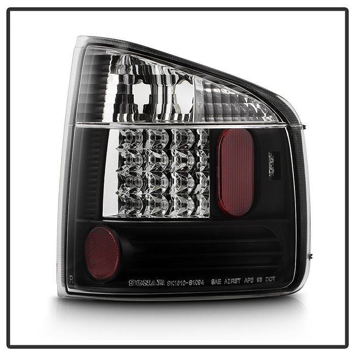 Fits Chevy S10 94-04 / GMC Sonoma 94-04 / Isuzu Hombre 96-00 LED Tail Lights - Black - Image 2