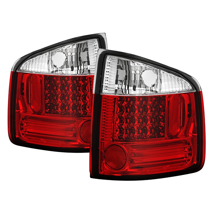Fits Chevy S10 94-04 / GMC Sonoma 94-04 / Isuzu Hombre 96-00 LED Tail Lights - Red Clear