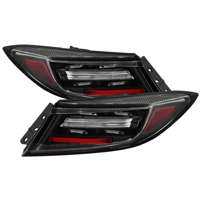 ( Spyder ) Fits Toyota GR86 2022 - 2024 / Subaru BRZ 2022 - 2024 2DR Coupe Full LED Tail Lights - Sequential LED Turn Signal Light - Greeting Light Show - Brake: LED (Included) - Parking: LED (Included) - Turn Signal: LED (Included) - Reverse: LED (Included) - Black