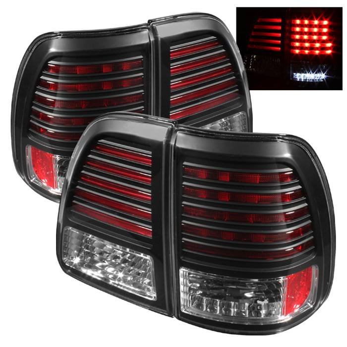 Fits Toyota Land Cruiser 98-05 LED Tail Lights - Black