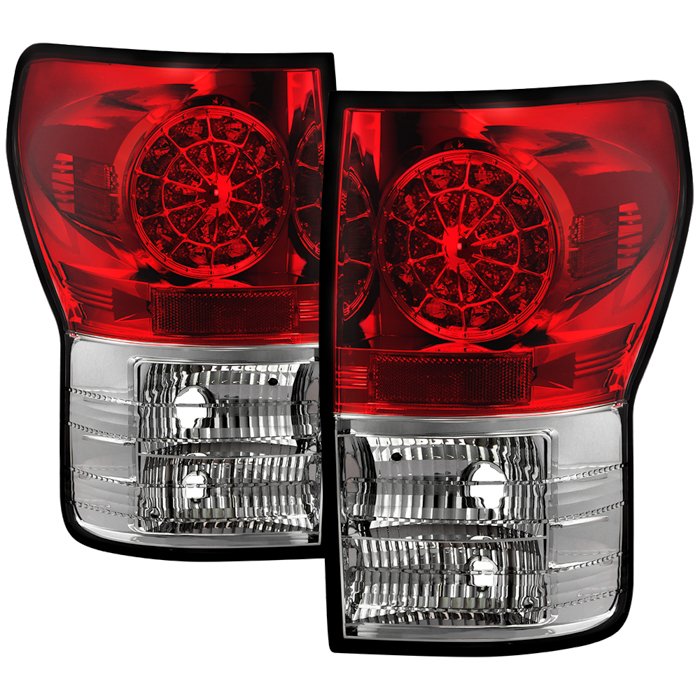 Fits Toyota Tundra 07-13 LED Tail lights - Red Clear