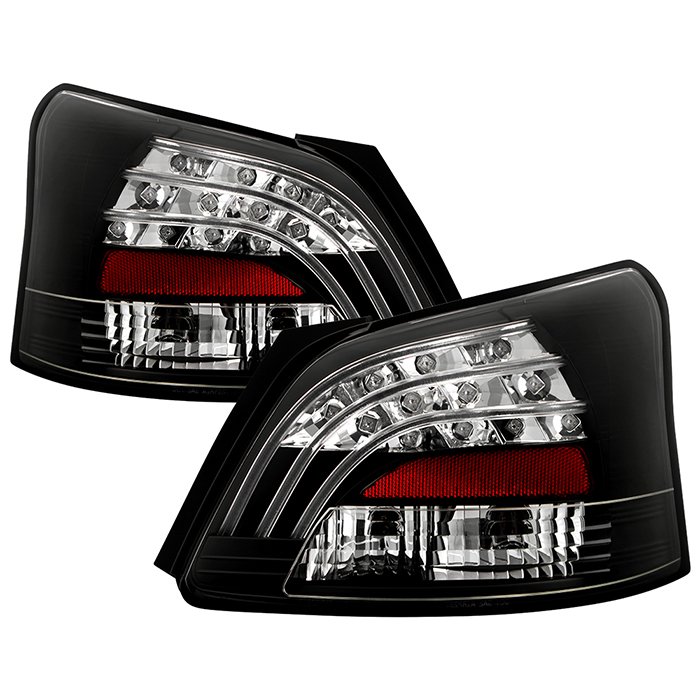 Fits Toyota Yaris 07-09 4Dr LED Tail Lights - Black (SEDAN ONLY DOES NOT FIT HATCHBACK MODEL)