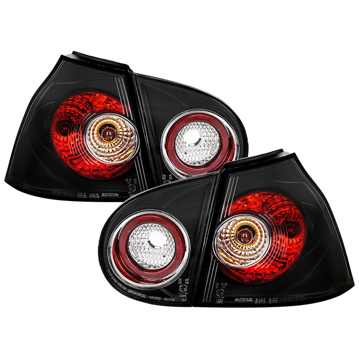 Fits Volkswagen Golf V 06-09 Euro Style Tail Lights - Black