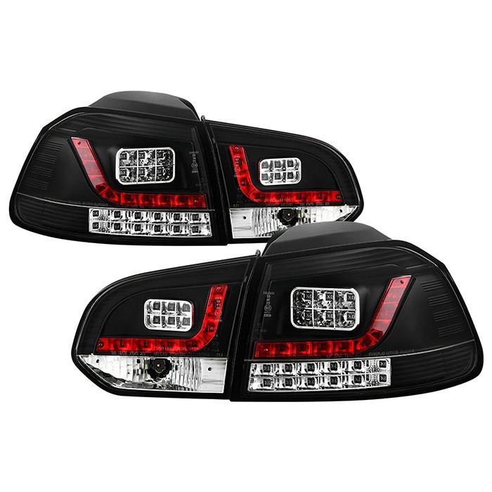 Fits Volkswagen Golf / GTI 10-13 LED Tail Lights - Black