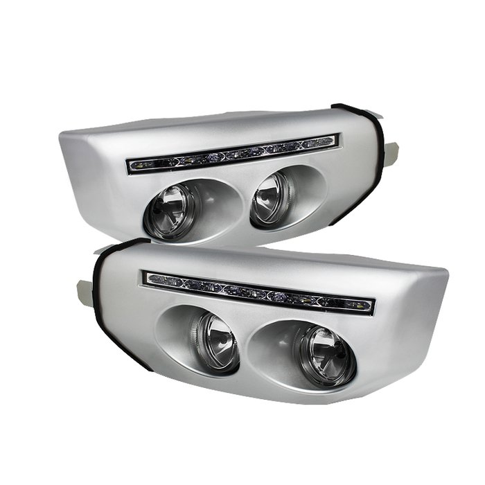 Fits Toyota FJ Cruiser 07-14 Fog Lights With LED Daytime Running Lights W/Switch- Clear