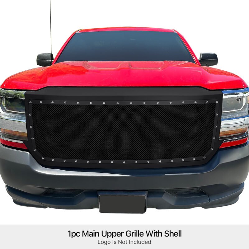 Fits 2016-2018 Chevy Silverado 1500 Not For Z71 and High Country Model (Incl. 2019 Silverado 1500 LD) Main Upper Package Grille - Image 2