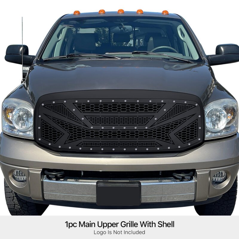 Fits 2006-2008 Ram 1500 /2006-2009 Dodge Ram 2500 /2006-2009 Dodge Ram 3500 Main Upper Package Grille - Image 2
