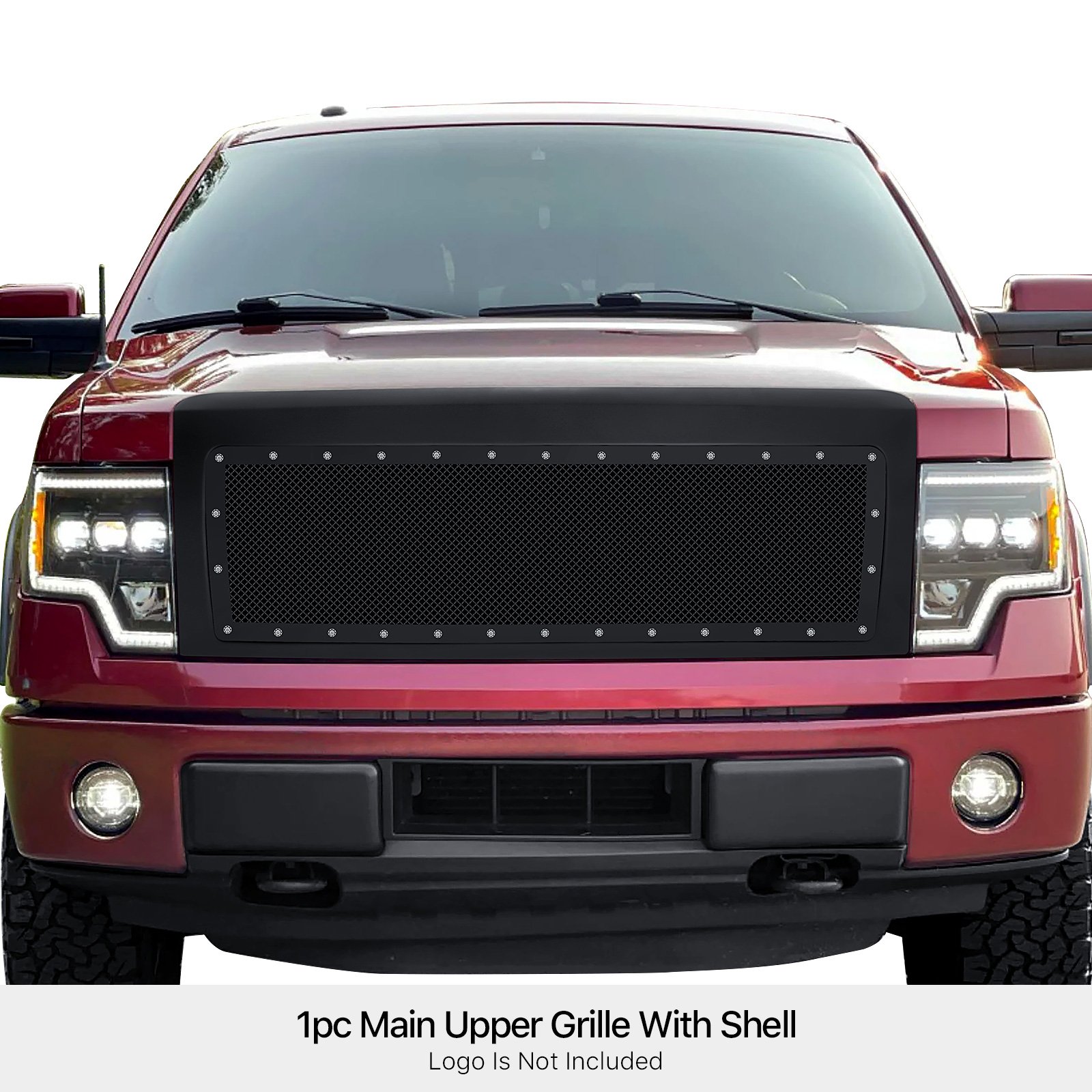 Fits 2009-2014 Ford F-150 Not For Harley Davidson And Raptor Main Upper Package Grille