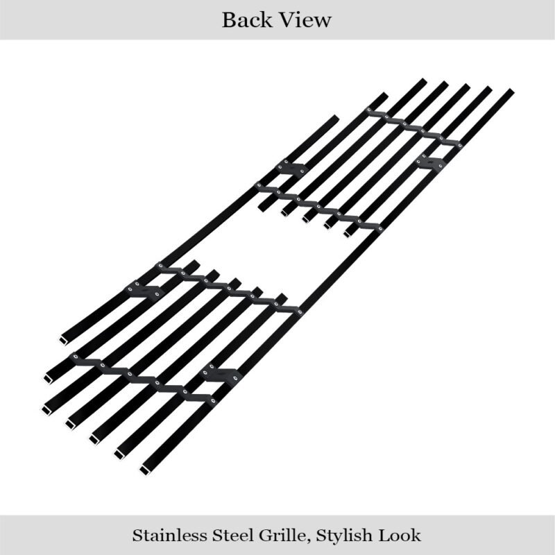 Fits 2008-2010 Honda Accord Sedan Logo Show Main Upper Black Stainless Steel Billet Grille - Image 2