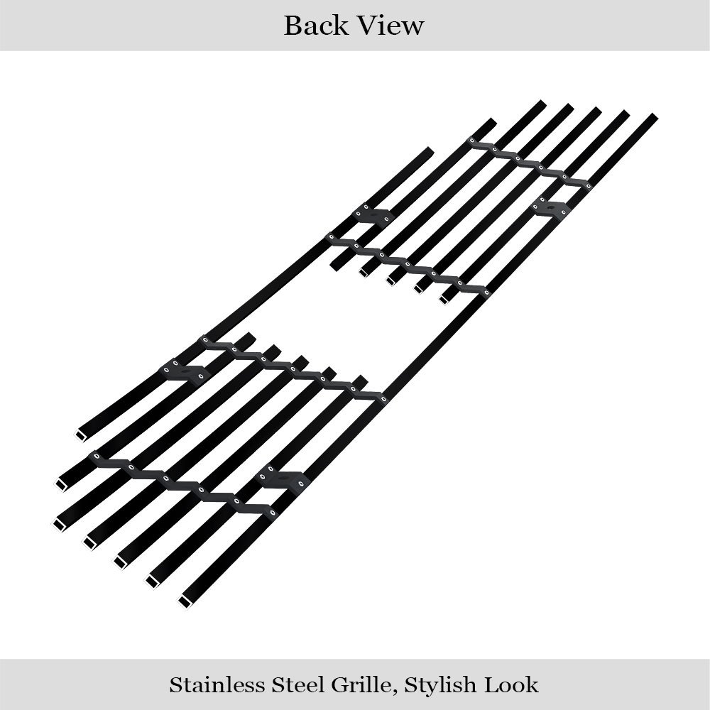 Fits 2008-2010 Honda Accord Sedan Logo Show Main Upper Black Stainless Steel Billet Grille - Image 2