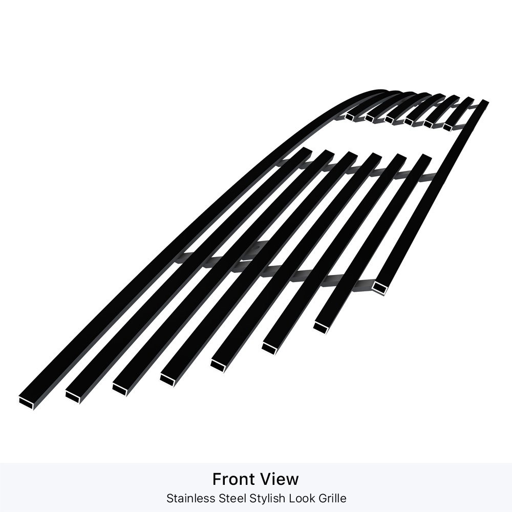 Fits 2013-2015 Honda Accord Sedan Main Upper Black Stainless Steel Billet Grille
