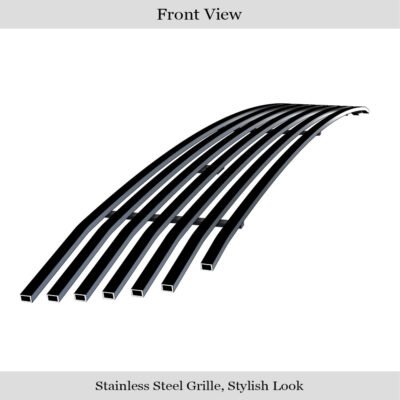 Fits 2003-2005 Honda Accord Sedan Without Fog Lights Lower Bumper Black Stainless Steel Billet Grille