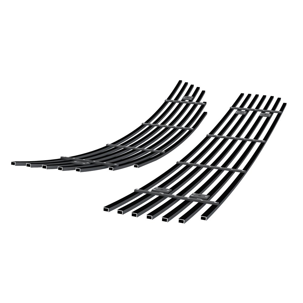 Fits 2008-2010 Honda Accord Coupe Slight Modification Requried For Aero Kit Package Main Upper + Lower Bumper Black Stainless Steel Billet Grille - Image 2