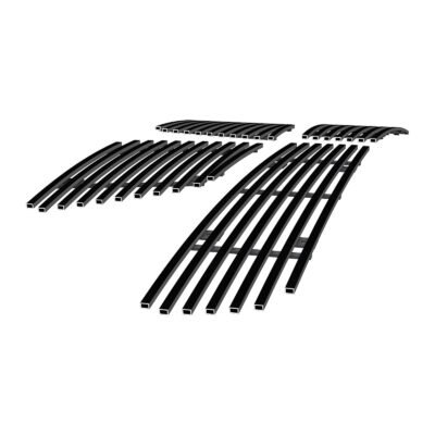 Fits 2008-2009 Pontiac G8 Not For GXP Model Main Upper + Lower Bumper Black Stainless Steel Billet Grille