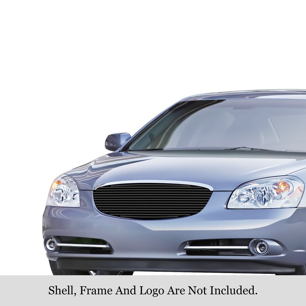 Fits  2006-2009 Buick Lucerne Not for Super Model Main Upper Black Stainless Steel Billet Grille