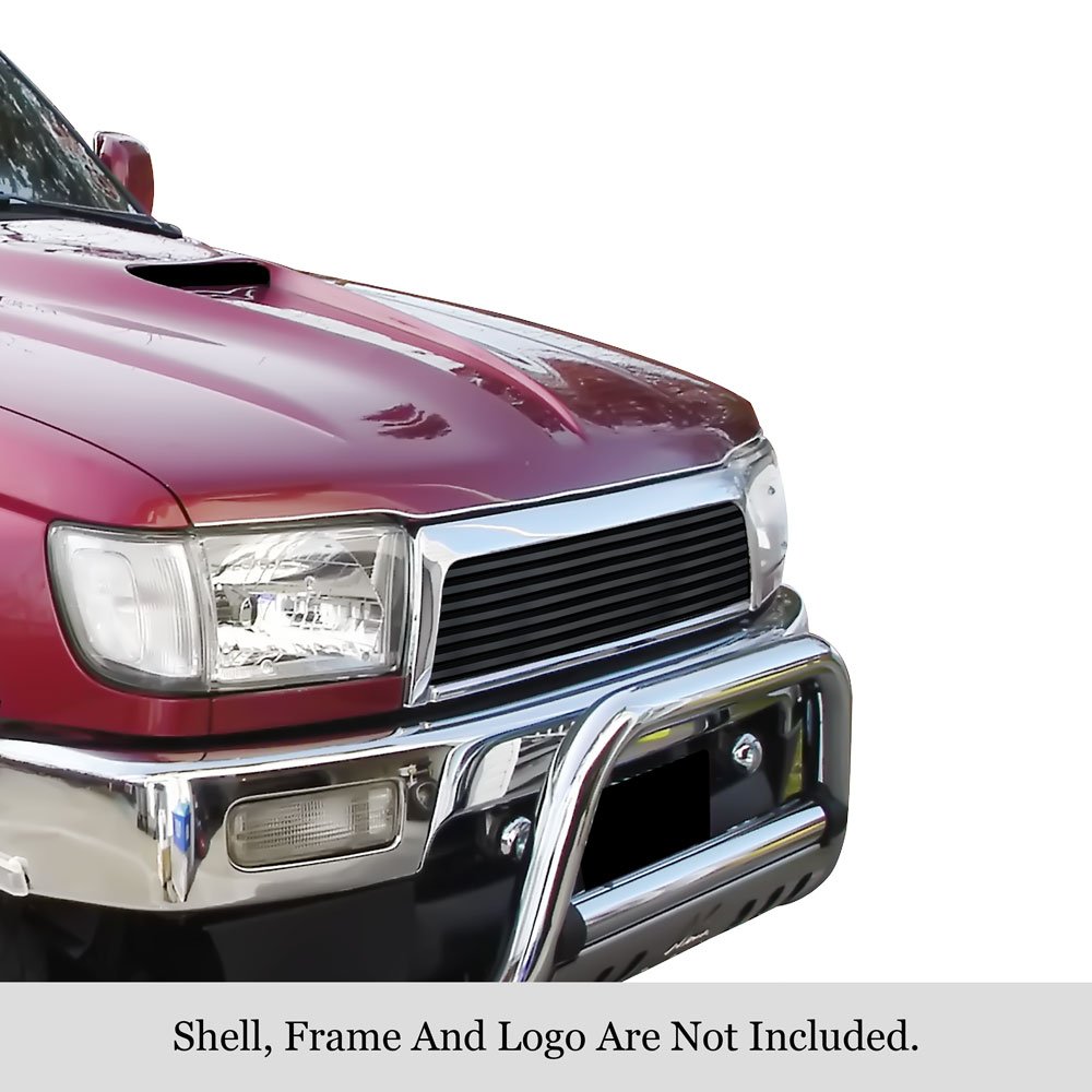 Fits 1996-1998 Toyota 4Runner Main Upper Black Stainless Steel Billet Grille