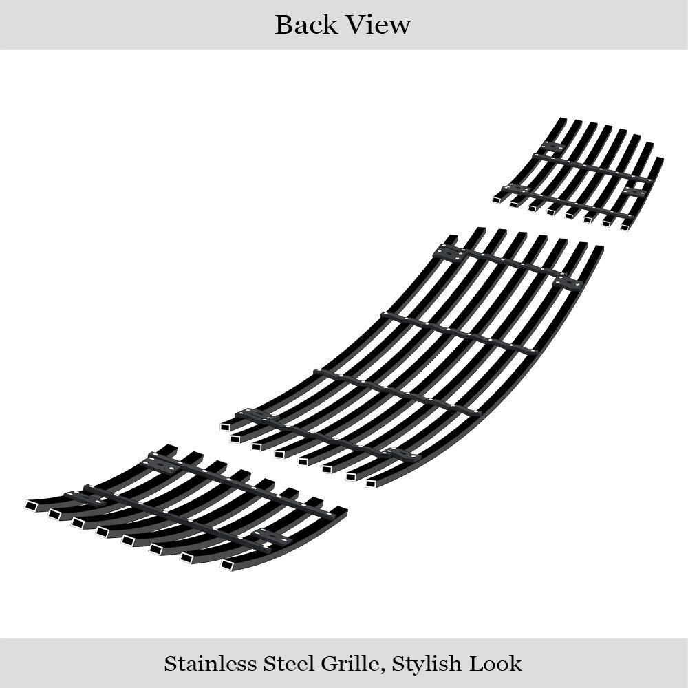 Fits 2007-2009 Volkswagen Rabbit Lower Bumper Black Stainless Steel Billet Grille - Image 2