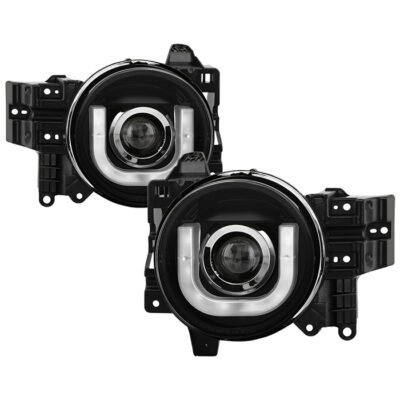 ( Spyder Signature ) Fits Toyota FJ Cruiser 07-14 Projector Headlights - Halogen Model Only ( Not Compatible With Xenon/HID Model ) - 3D DRL LED - Black