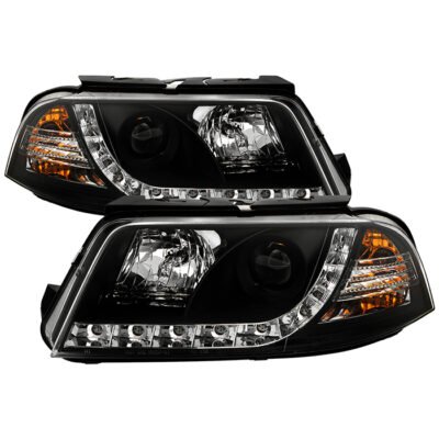 ( Spyder Signature ) Fits Volkswagen Passat 01-05 Projector Headlights - DRL - Black - High H1 (Included) - Low H1 (Included)
