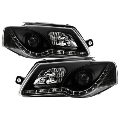( Spyder Signature ) Fits Volkswagen Passat 06-08 Projector Headlights - DRL - Black - High H1 (Included) - Low H1 (Included)