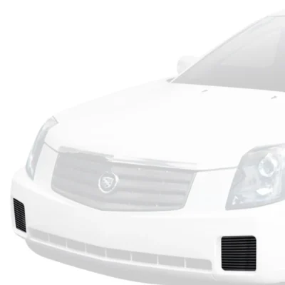 Fits 2003-2007 Cadillac CTS Fog Light Cover Black Stainless Steel Billet Grille