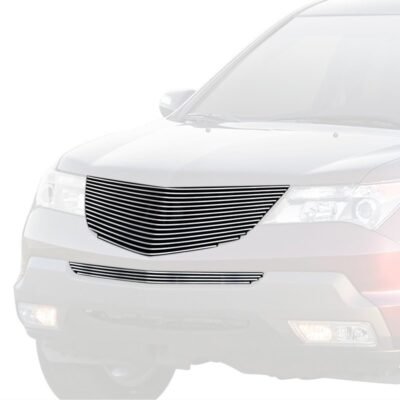 Fits 2007-2009 Acura MDX Main Upper + Lower Bumper Stainless Steel Billet Grille
