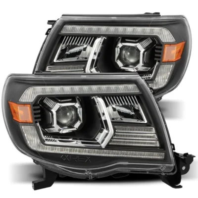 Fits 05-11 Toyota Tacoma PRO-Series Halogen Projector Headlights Black