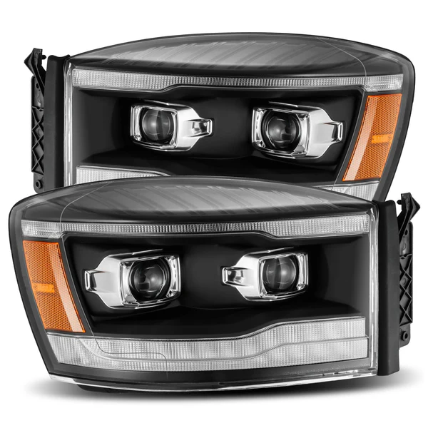 Fits 06-08 Dodge Ram PRO-Series Halogen Projector Headlights Black