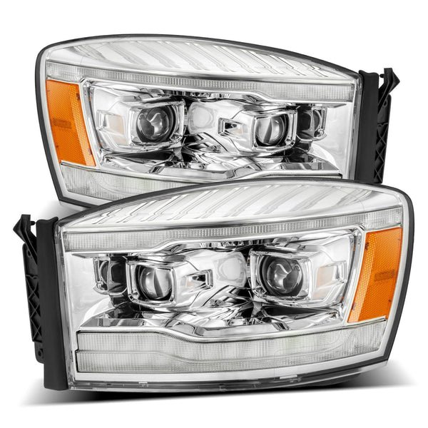 Fits 06-08 Dodge Ram PRO-Series Halogen Projector Headlights Chrome