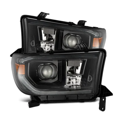 Fits 07-13 Toyota Tundra/08-17 Toyota Sequoia MK II PRO-Series Halogen Projector Headlights Alpha-Black (Without Level Adjuster)
