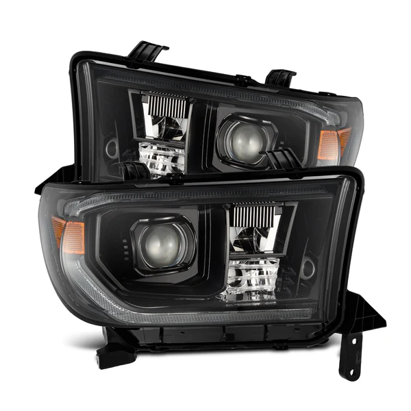 Fits 07-13 Toyota Tundra/08-17 Toyota Sequoia MK II PRO-Series Halogen Projector Headlights Alpha-Black (Without Level Adjuster)