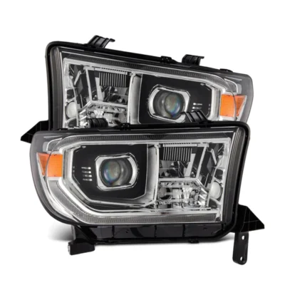 Fits 07-13 Toyota Tundra/08-17 Toyota Sequoia MK II PRO-Series Halogen Projector Headlights Chrome (Without Level Adjuster)