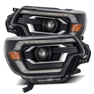 Fits 12-15 Toyota Tacoma PRO-Series Halogen Projector Headlights Black