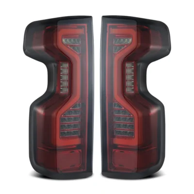 Fits 19-25 Chevrolet Silverado 1500 / 20-25 Silverado 2500HD/3500HD PRO-Series LED Tail Lights Red Smoke