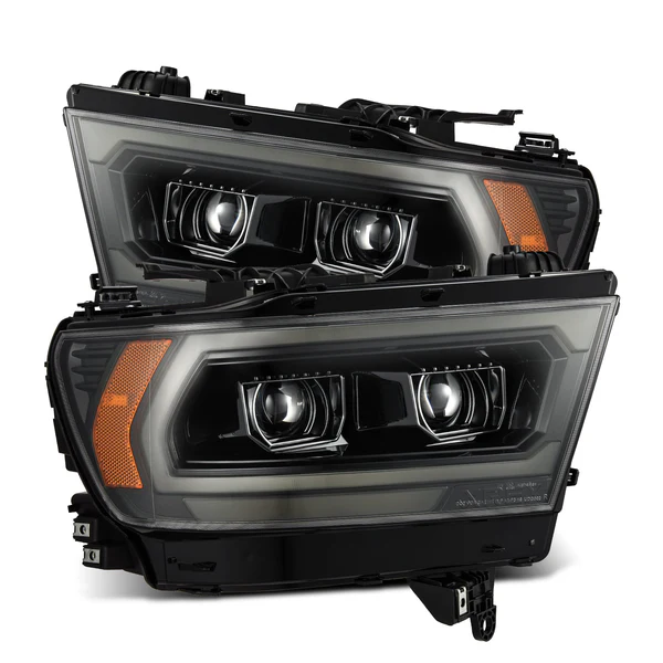 Fits 19-24 Ram 1500 (MK II 2500 Style) PRO-Series Halogen Projector Headlights Alpha-Black