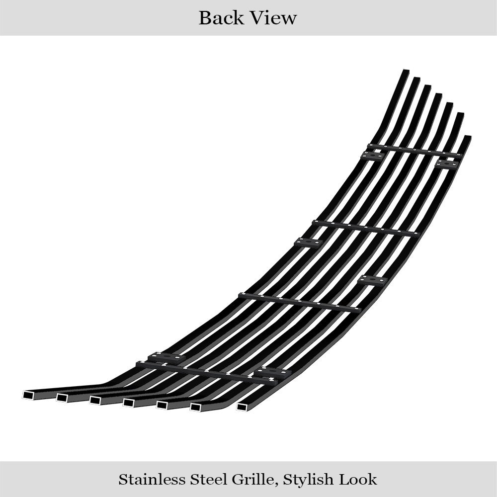 Fits 2017-2019 GMC Acadia Lower Bumper Black Stainless Steel Billet Grille - Image 2