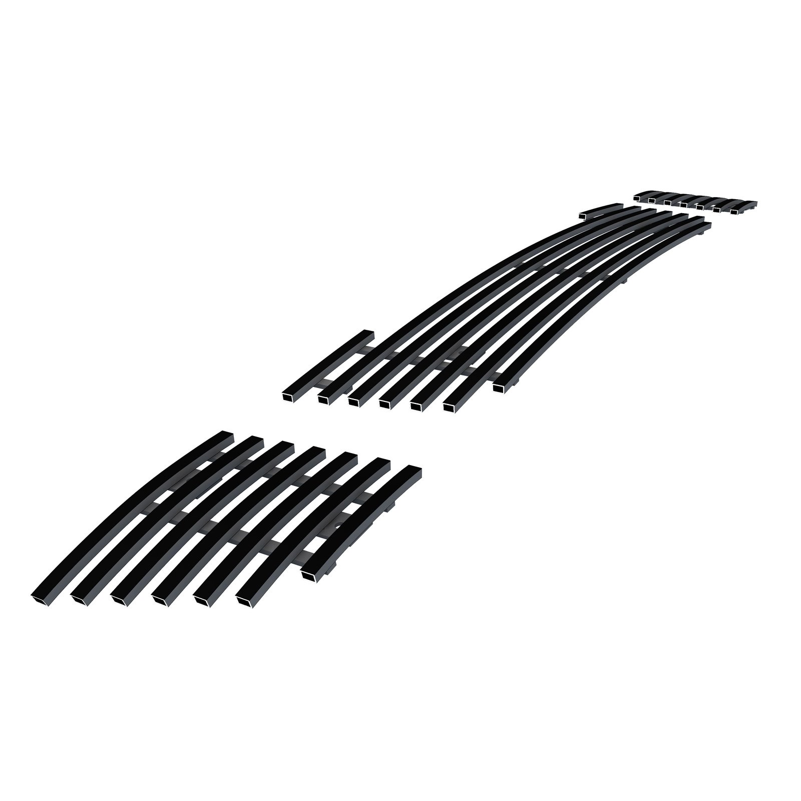 Fits 2007-2012 GMC Acadia Lower Bumper Black Stainless Steel Billet Grille
