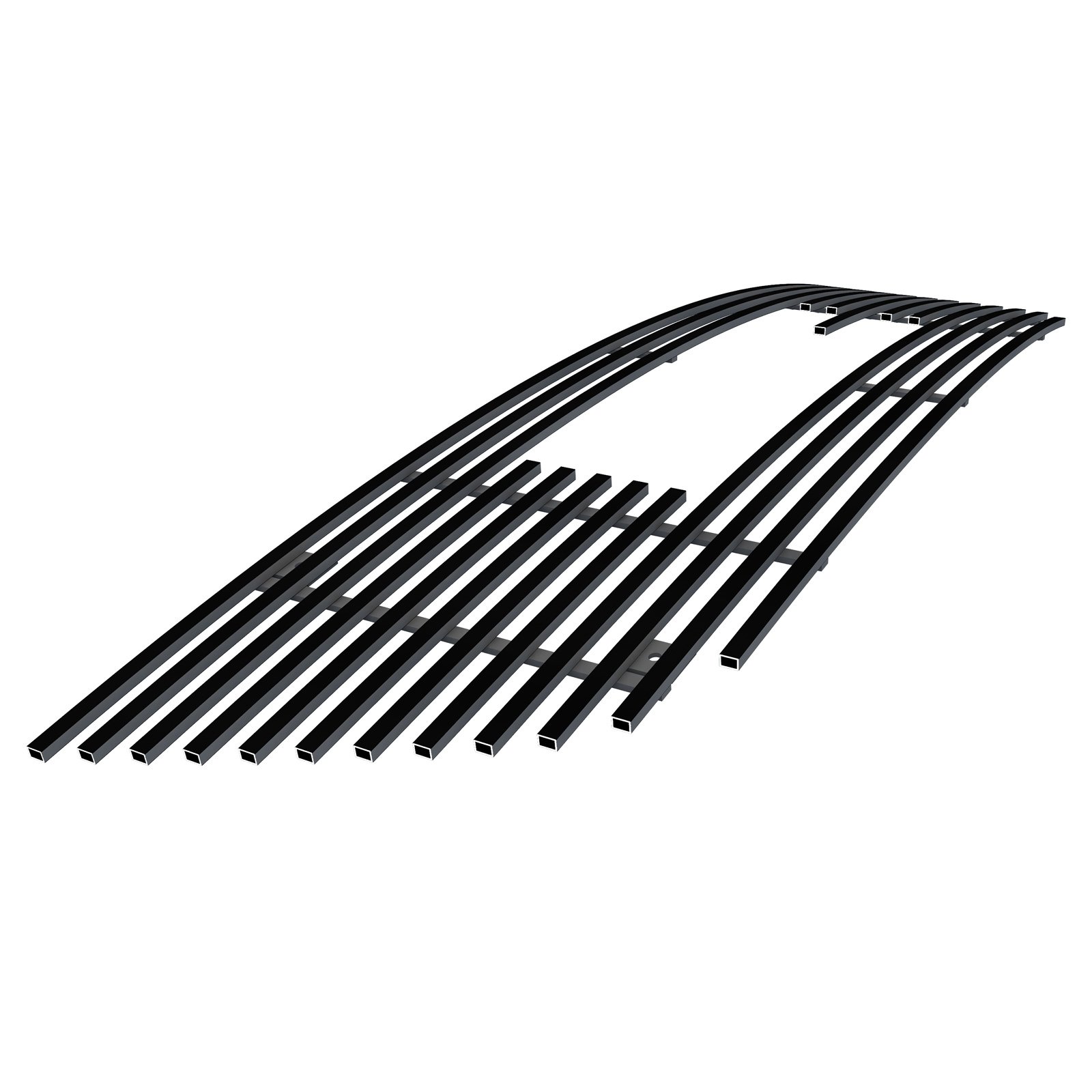 Fits 2007-2012 GMC Acadia Main Upper Black Stainless Steel Billet Grille