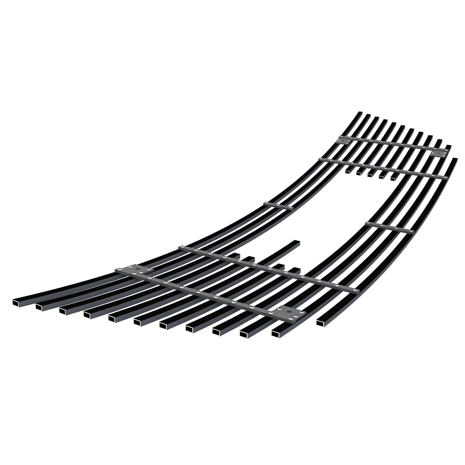 Fits 2007-2012 GMC Acadia Main Upper Black Stainless Steel Billet Grille - Image 2