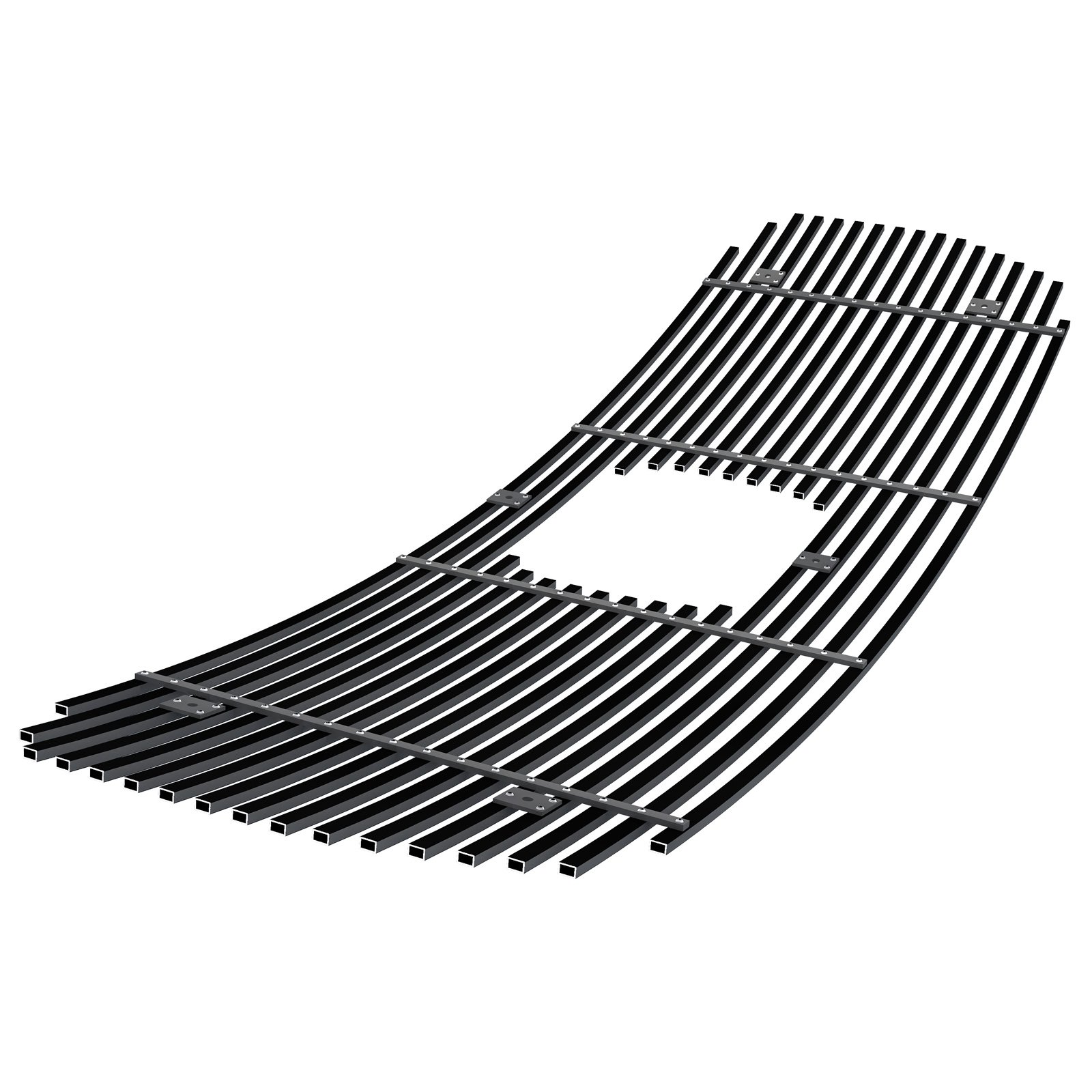 Fits 2021-2025 Honda Ridgeline Not For HPD Grille Main Upper Black Stainless Steel Billet Grille - Image 2