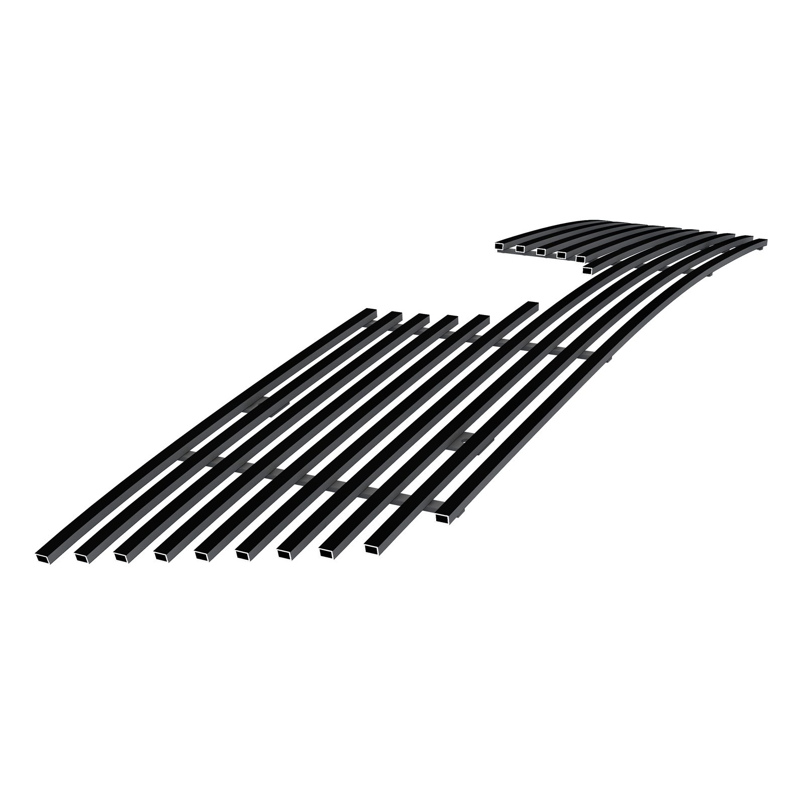 Fits 2017-2020 Honda Ridgeline Main Upper Black Stainless Steel Billet Grille