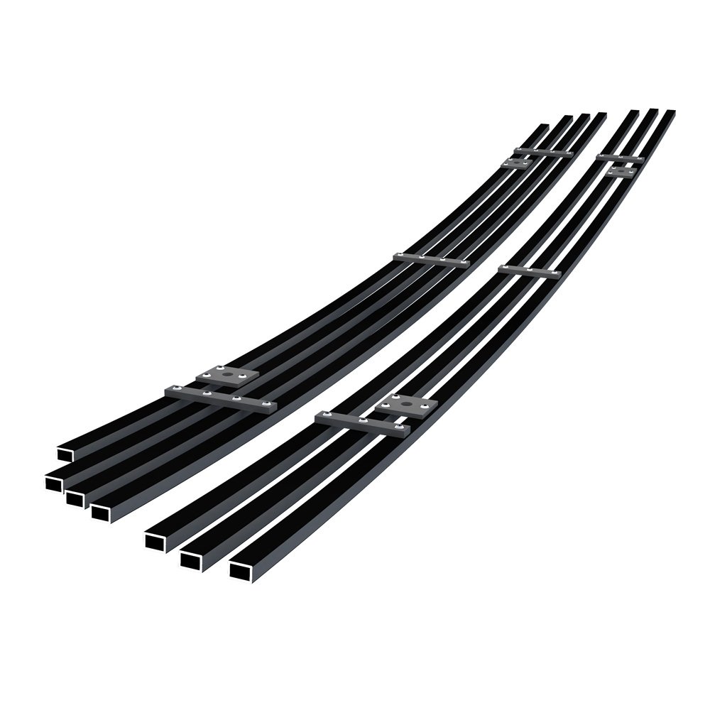 Fits 2009-2011 Honda Civic Sedan/2009-2011 Honda Civic Hybrid Sedan Lower Bumper Black Stainless Steel Billet Grille - Image 2