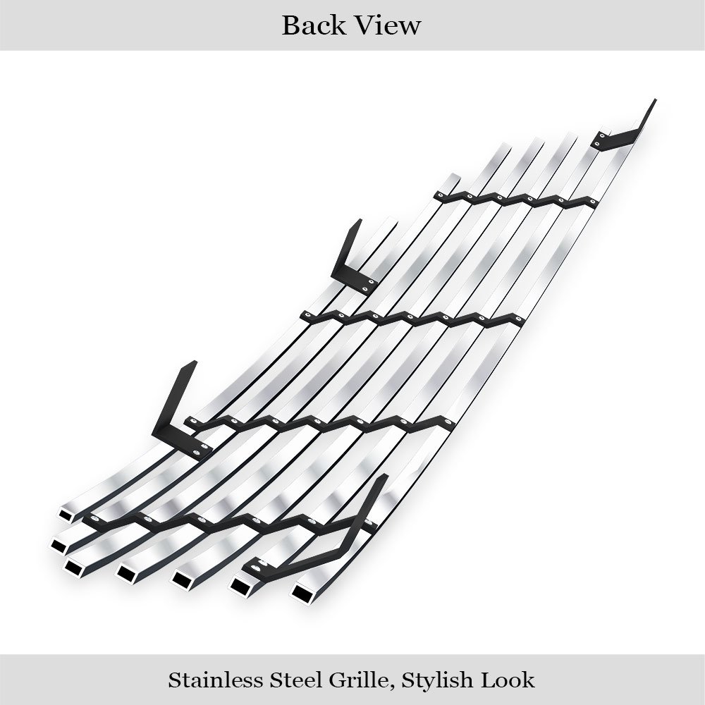 Fits 2008-2010 Honda Accord Sedan Main Upper Stainless Steel Billet Grille - Image 2